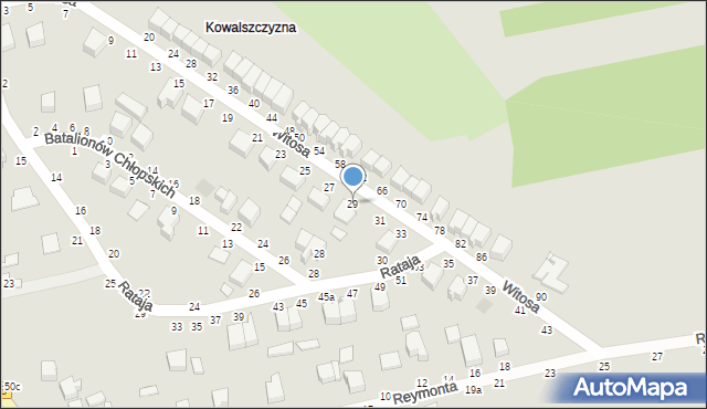 Koluszki, Witosa Wincentego, 29, mapa Koluszki