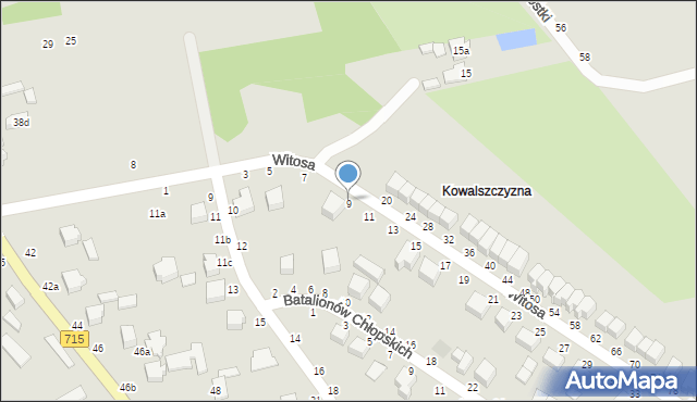 Koluszki, Witosa Wincentego, 9, mapa Koluszki