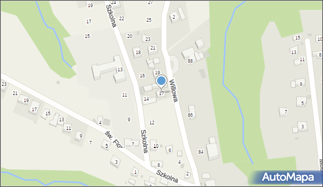 Konary, Willowa, 17, mapa Konary