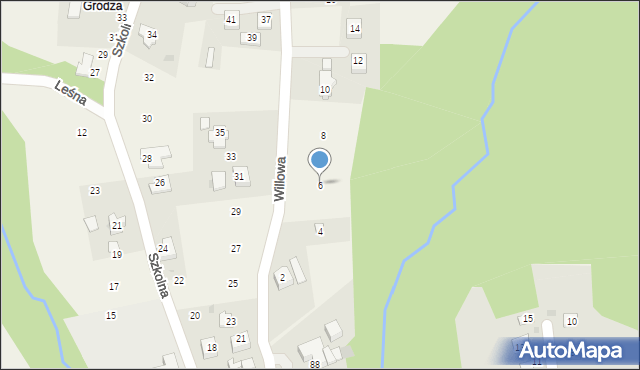 Konary, Willowa, 6, mapa Konary