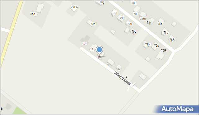 Konikowo, Wierzbowa, 10, mapa Konikowo