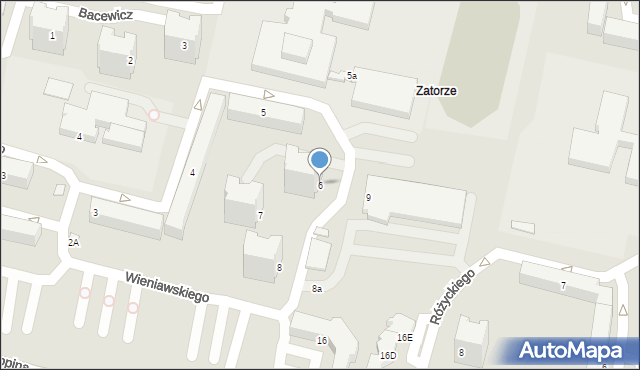 Konin, Wieniawskiego Henryka, 6, mapa Konina