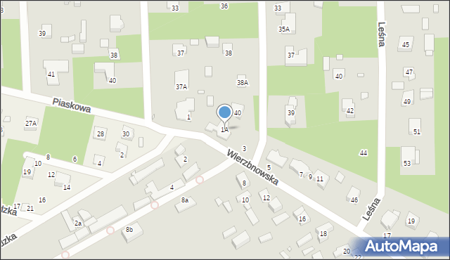 Konstancin-Jeziorna, Wierzbnowska, 1A, mapa Konstancin-Jeziorna