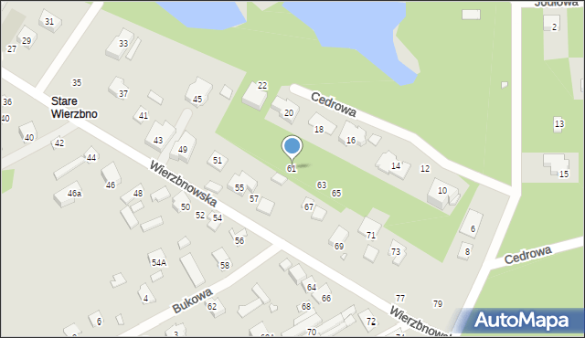 Konstancin-Jeziorna, Wierzbnowska, 61, mapa Konstancin-Jeziorna