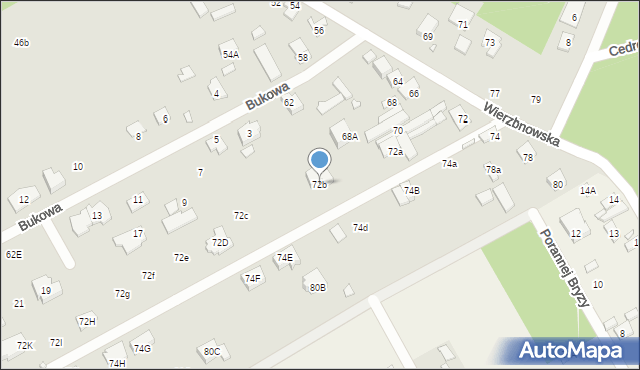 Konstancin-Jeziorna, Wierzbnowska, 72b, mapa Konstancin-Jeziorna