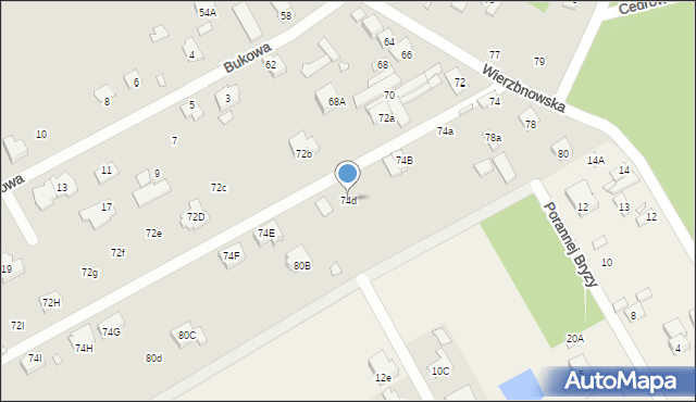 Konstancin-Jeziorna, Wierzbnowska, 74d, mapa Konstancin-Jeziorna