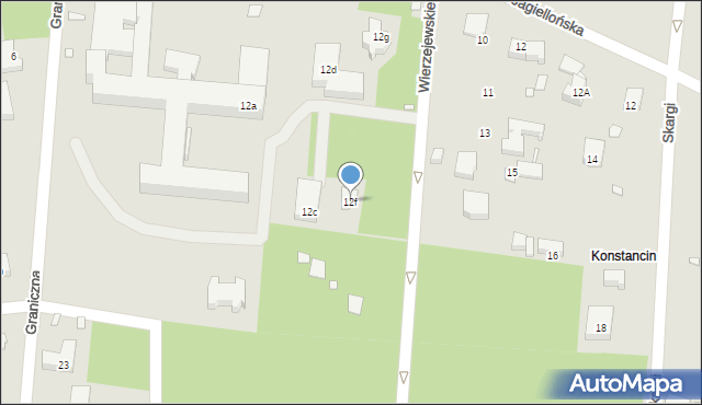 Konstancin-Jeziorna, Wierzejewskiego Ireneusza, 12f, mapa Konstancin-Jeziorna