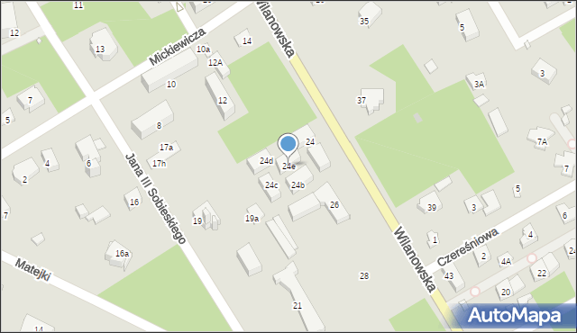 Konstancin-Jeziorna, Wilanowska, 24e, mapa Konstancin-Jeziorna