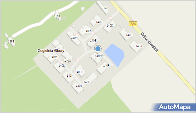 Konstancin-Jeziorna, Wilanowska, 140G, mapa Konstancin-Jeziorna