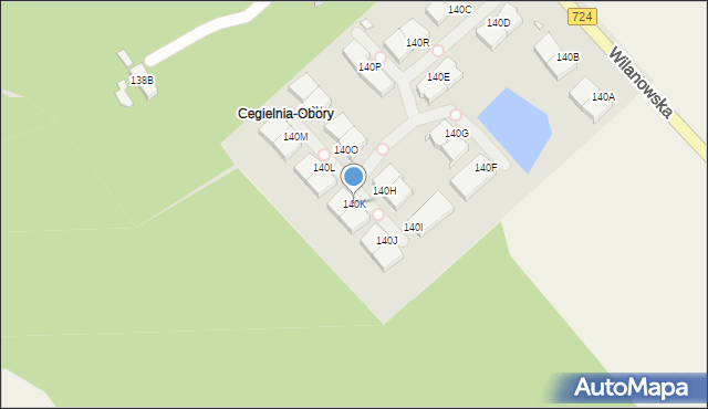 Konstancin-Jeziorna, Wilanowska, 140K, mapa Konstancin-Jeziorna