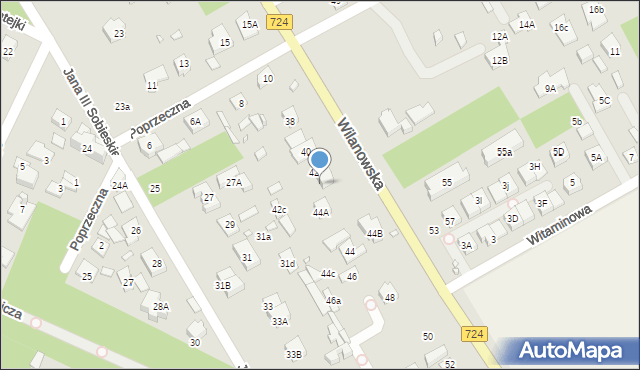 Konstancin-Jeziorna, Wilanowska, 42A, mapa Konstancin-Jeziorna