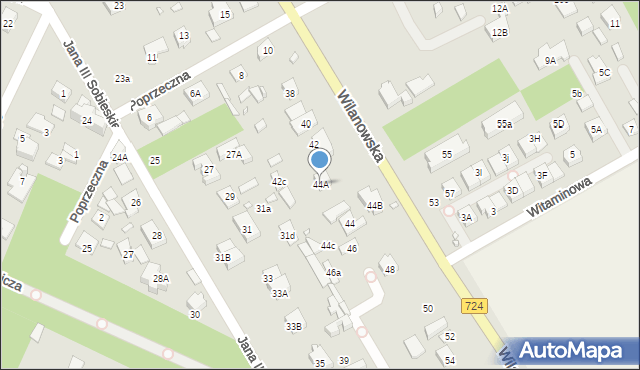 Konstancin-Jeziorna, Wilanowska, 44A, mapa Konstancin-Jeziorna