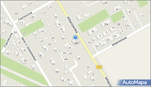 Konstancin-Jeziorna, Wilanowska, 44B, mapa Konstancin-Jeziorna