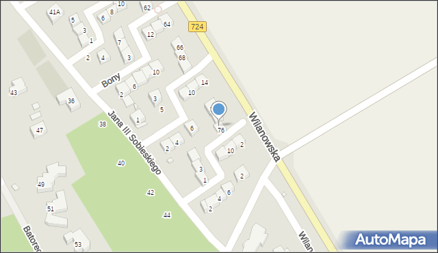 Konstancin-Jeziorna, Wilanowska, 78, mapa Konstancin-Jeziorna