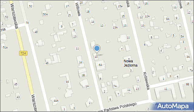 Konstancin-Jeziorna, Willowa, 8, mapa Konstancin-Jeziorna