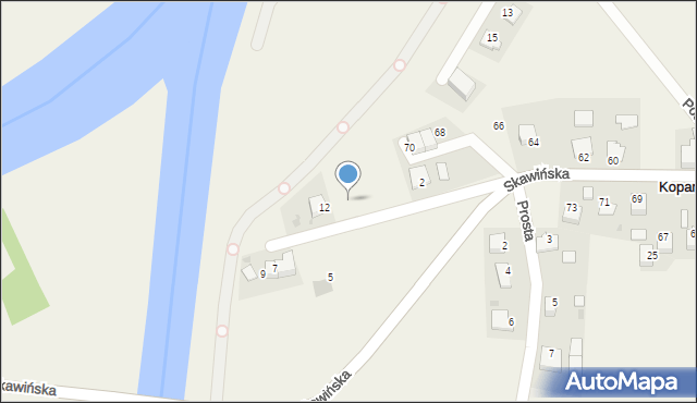 Kopanka, Wiślna, 10, mapa Kopanka