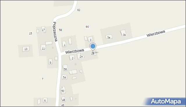 Korczyna, Wierzbowa, 2B, mapa Korczyna