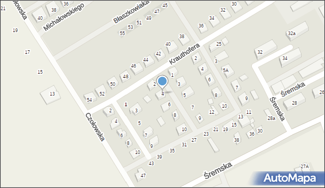 Kórnik, Wieruszowskiego Michała, 4, mapa Kórnik