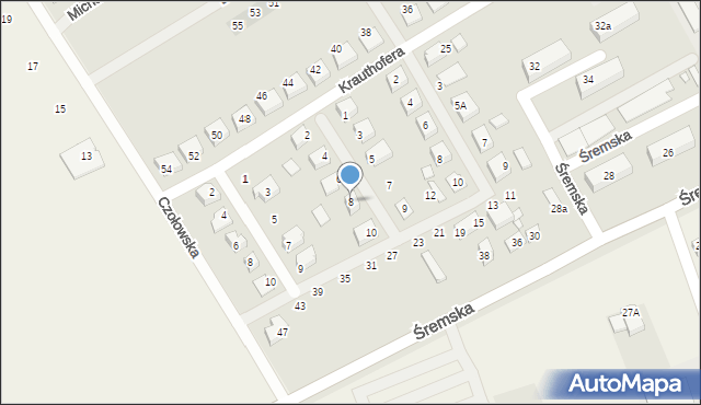 Kórnik, Wieruszowskiego Michała, 8, mapa Kórnik