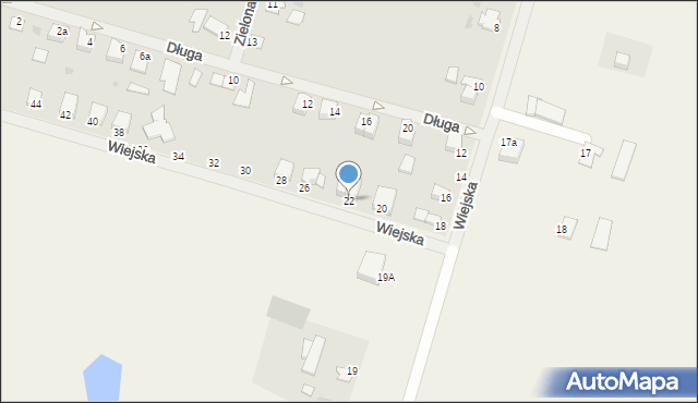 Korsze, Wiejska, 22, mapa Korsze