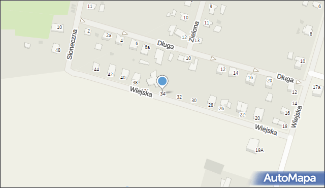 Korsze, Wiejska, 34, mapa Korsze