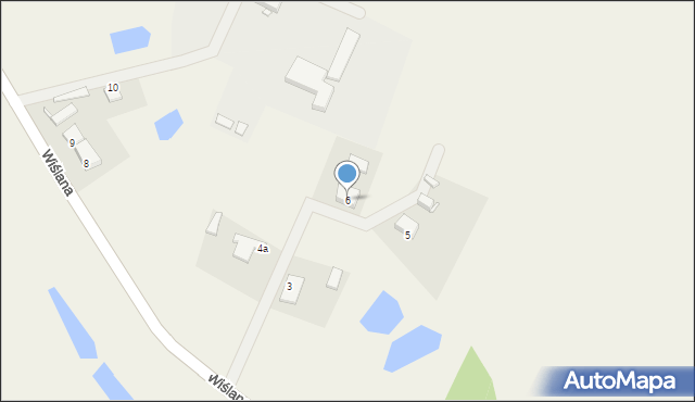 Korzeniewo, Wiślana, 6, mapa Korzeniewo