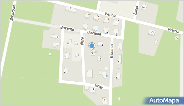 Korzeniówka, Wilgi, 6, mapa Korzeniówka