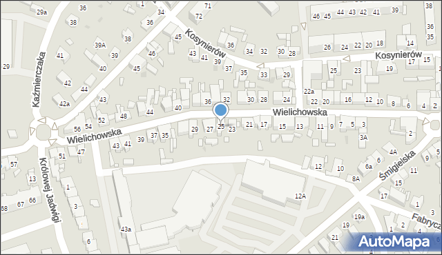 Kościan, Wielichowska, 25, mapa Kościan