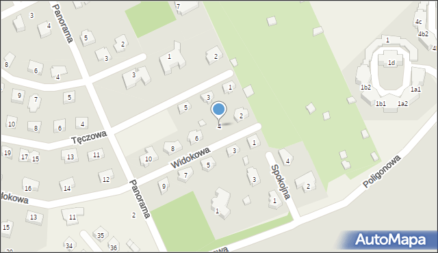 Kościelna Wieś, Widokowa, 4, mapa Kościelna Wieś
