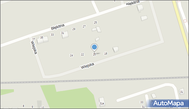 Kościerzyna, Wiejska, 20, mapa Kościerzyna