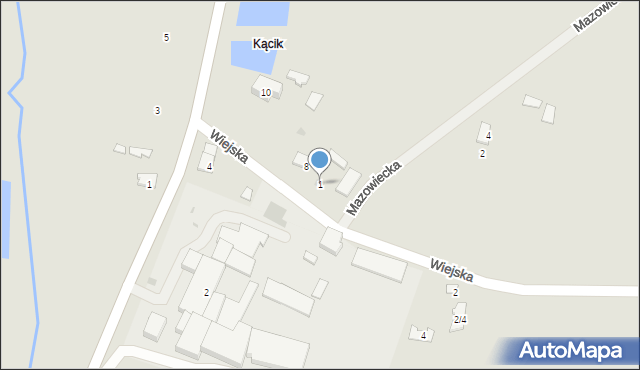 Kosów Lacki, Wiejska, 1, mapa Kosów Lacki