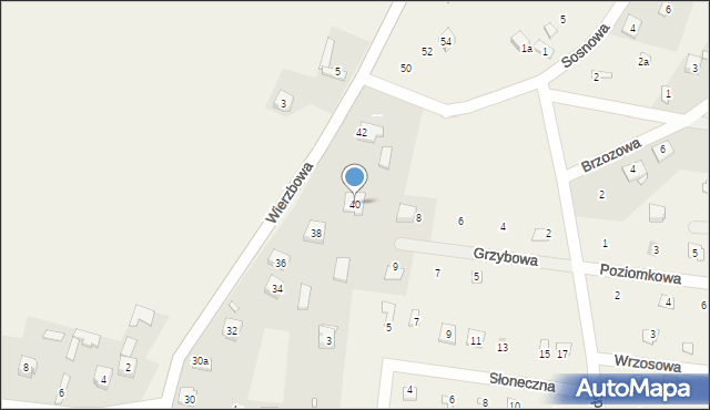 Kostkowice, Wierzbowa, 40, mapa Kostkowice