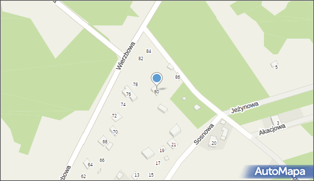 Kostkowice, Wierzbowa, 80, mapa Kostkowice