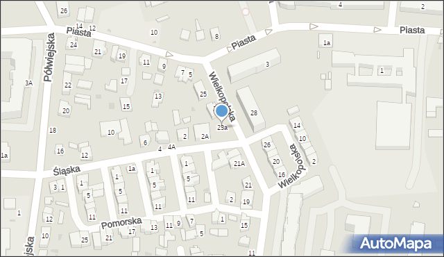 Kostrzyn, Wielkopolska, 23a, mapa Kostrzyn