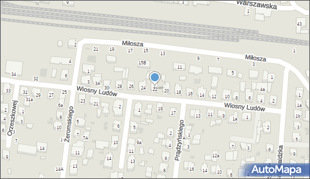 Kostrzyn, Wiosny Ludów, 22, mapa Kostrzyn