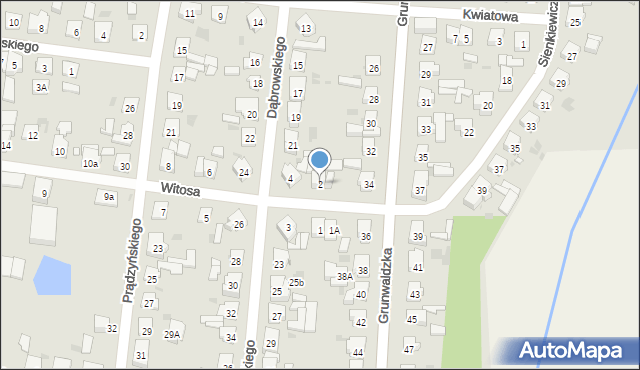 Kostrzyn, Witosa Wincentego, 2, mapa Kostrzyn