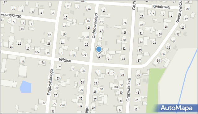 Kostrzyn, Witosa Wincentego, 4, mapa Kostrzyn