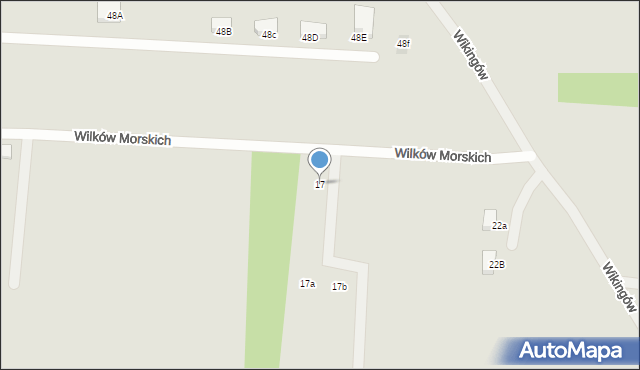 Koszalin, Wilków Morskich, 17, mapa Koszalina