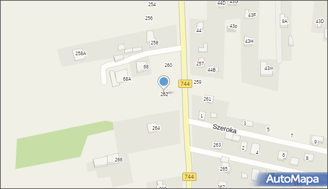 Kotarwice, Wierzbicka, 262, mapa Kotarwice