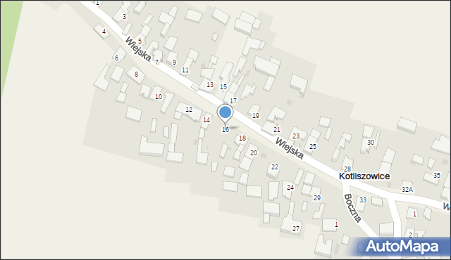Kotliszowice, Wiejska, 16, mapa Kotliszowice