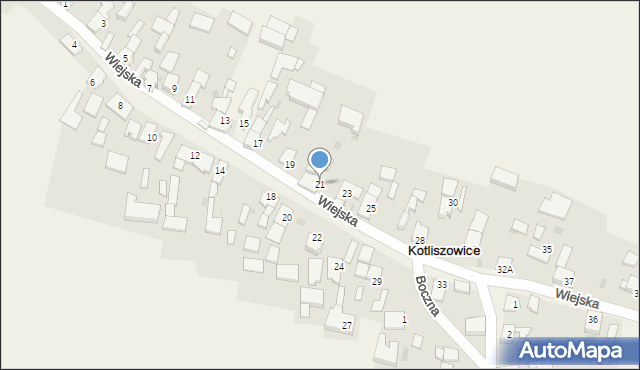 Kotliszowice, Wiejska, 21, mapa Kotliszowice