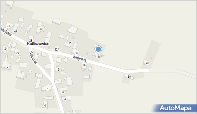 Kotliszowice, Wiejska, 38, mapa Kotliszowice