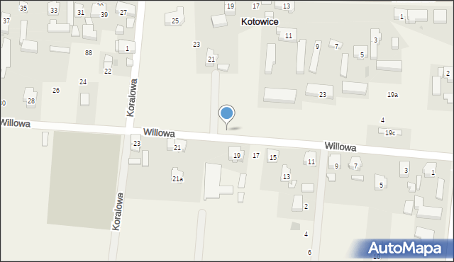 Kotowice, Willowa, 14, mapa Kotowice