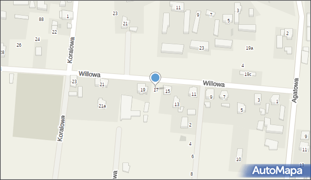 Kotowice, Willowa, 17, mapa Kotowice
