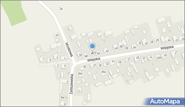 Kotuń, Wiejska, 46, mapa Kotuń