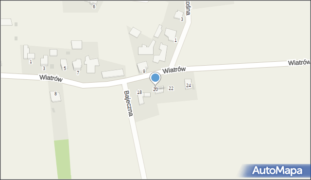 Kowale, Wiatrów, 20, mapa Kowale
