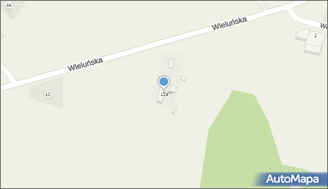 Kowale, Wieluńska, 12a, mapa Kowale