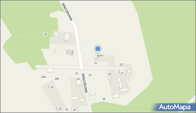 Kowalicha, Wierzbowa, 29, mapa Kowalicha