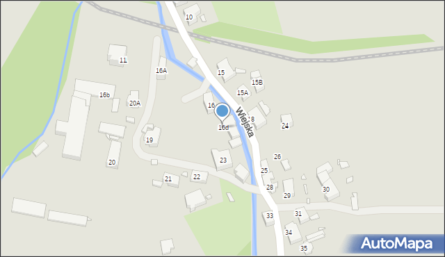 Kowary, Wiejska, 16d, mapa Kowary