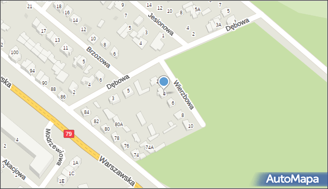 Kozienice, Wierzbowa, 4, mapa Kozienice